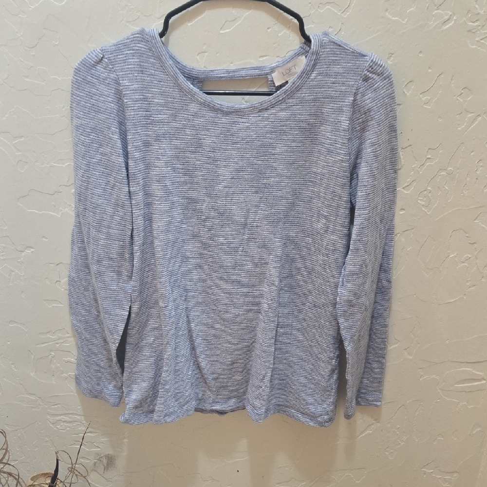 3/$10 LOFT Light Blue Long Sleeve Top